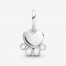Pandora ékszer Szív és tappancs függő ezüst charm 799360C00