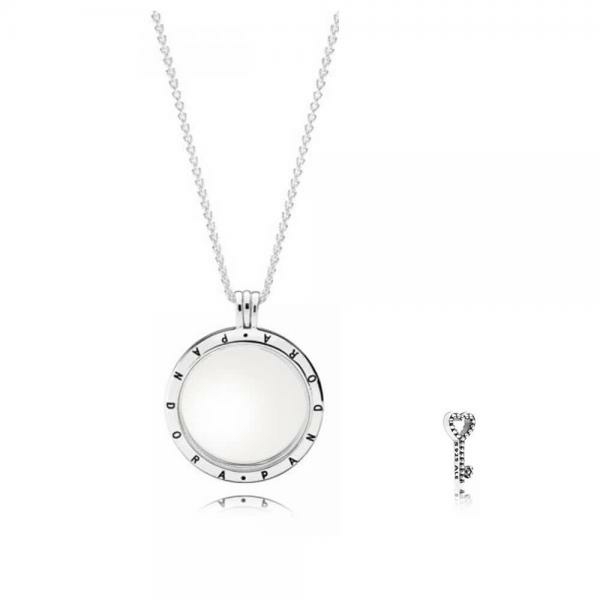 Pandora ékszer Szíved kulcsa Petite ezüst nyaklánc szett PNSZ08