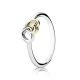 Pandora ékszer Szíves ezüst gyűrű 14K arannyal 