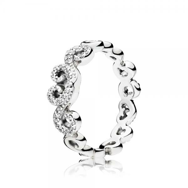 Pandora ékszer Szívörvény ezüst gyűrű 