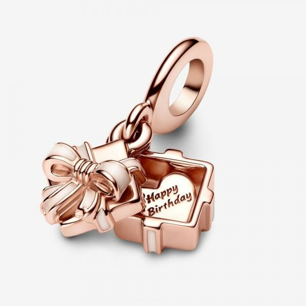 Pandora ékszer Szülinapi ajándék nyitható rozé függő charm 782591C01