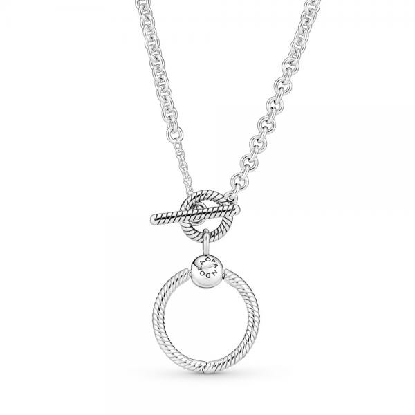 Pandora ékszer T kapcsos ezüst nyaklánc O medállal 391157C00-50
