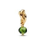Pandora ékszer Tavasz zöld örökkévalóság kör függő shine charm 763462C08