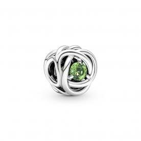 Pandora ékszer Tavasz zöld örökkévalóság körök ezüst charm 790065C03