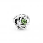 Pandora ékszer Tavasz zöld örökkévalóság körök ezüst charm 790065C03