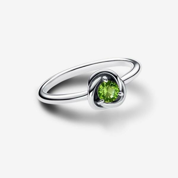 Pandora ékszer Tavasz zöld örökkévalóság körök ezüst gyűrű 