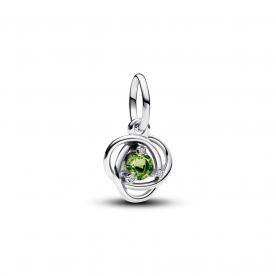 Pandora ékszer Tavasz zöld örökkévalóság körök függő ezüst charm 793125C08