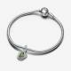 Pandora ékszer Tavasz zöld örökkévalóság körök függő ezüst charm 793125C08