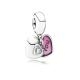 Pandora ékszer Te és én függő ezüst charm tűzzománccal cirkóniával 791244CZ