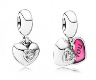 Pandora ékszer Te és én függő ezüst charm tűzzománccal cirkóniával 791244CZ