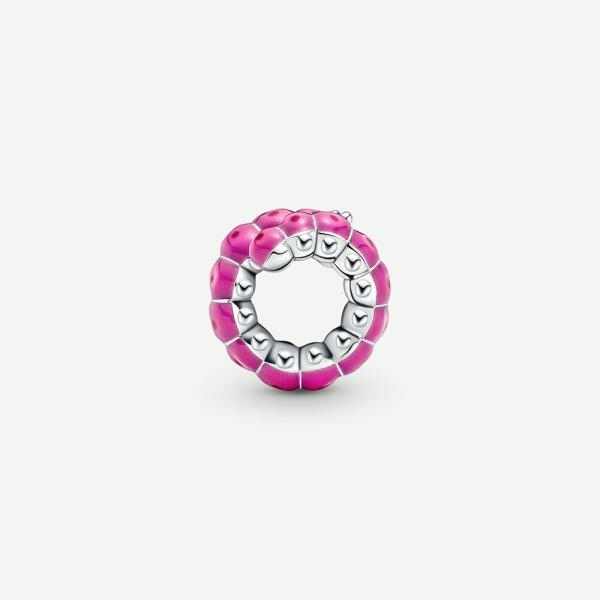 Pandora ékszer Tekeredő rózsaszín hernyó ezüst charm 790762C01