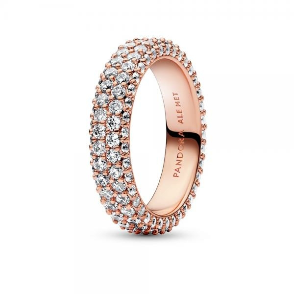 Pandora ékszer Timeless dupla soros rozé gyűrű 