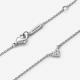 Pandora ékszer Tripla köves szív ezüst nyaklánc 393014C01-45