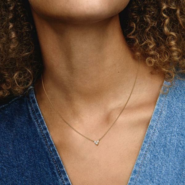 Pandora ékszer Tripla köves szív shine nyaklánc 363014C01-45