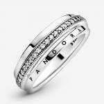 Pandora ékszer Tripla pávé ezüst gyűrű 