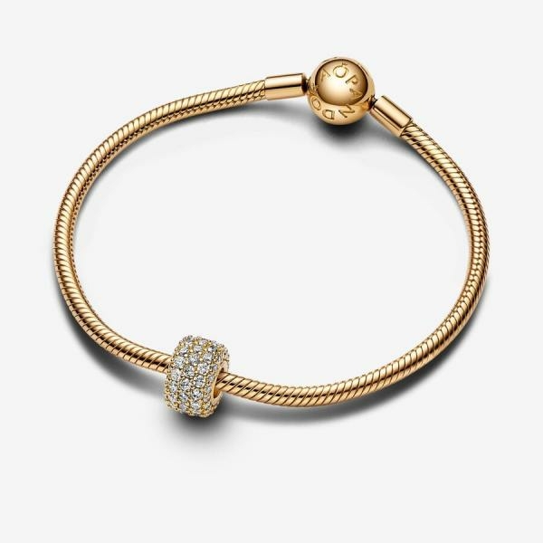 Pandora ékszer Tripla soros pávé shine charm 762820C01