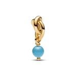 Pandora ékszer Türkiz kék örökkévalóság kör függő shine charm 763462C12