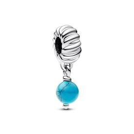 Pandora ékszer Türkiz köves függő ezüst charm 793901C01