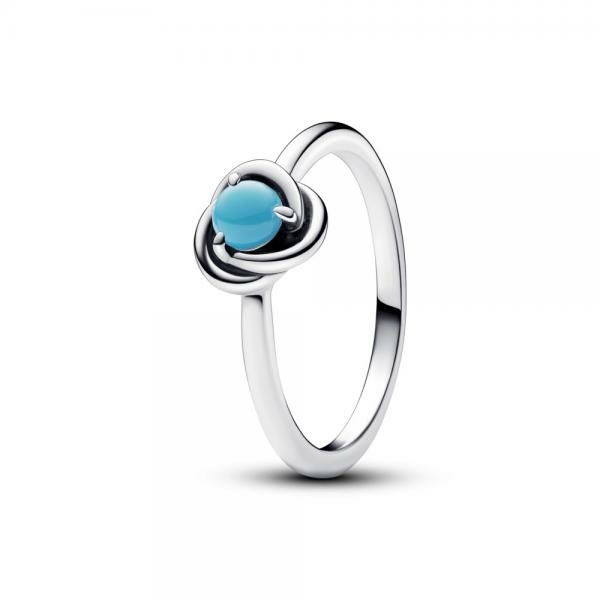 Pandora ékszer Türkizkék örökkévalóság körök ezüst gyűrű 