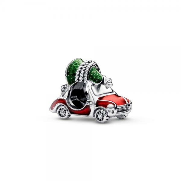 Pandora ékszer Ünnepi autó és karácsonyfa ezüst charm 792358C01