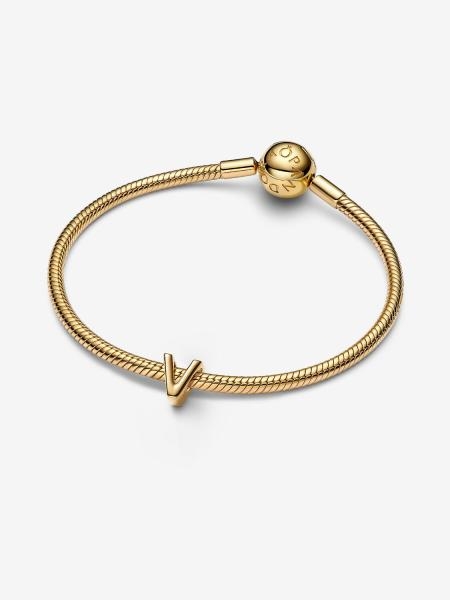 Pandora ékszer V betű shine charm 763968C00