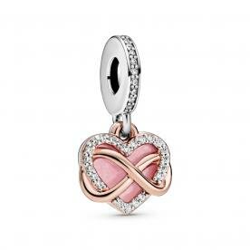 Pandora ékszer Végtelen szív függő bicolor charm 788878C01