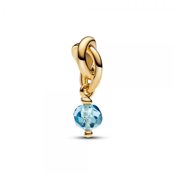 Pandora ékszer Világoskék örökkévalóság kör shine charm 763462C03
