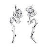 Pandora ékszer Virágzó rózsa ívelt ezüst fülbevaló
