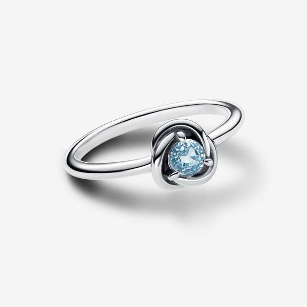 Pandora ékszer Vizkék örökkévalóság körök ezüst gyűrű 