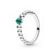Pandora ékszer Zöld köves gyöngyös gyűrű 
