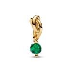 Pandora ékszer Zöld örökkévalóság kör függő shine charm 763462C05