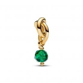 Pandora ékszer Zöld örökkévalóság kör függő shine charm 763462C05