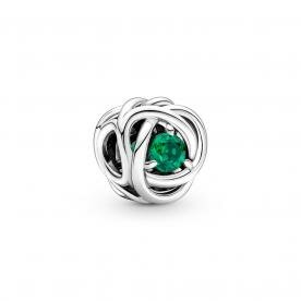 Pandora ékszer Zöld örökkévalóság körök ezüst charm 790065C08