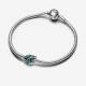 Pandora ékszer Zöld pálma levél ezüst charm 793332C01