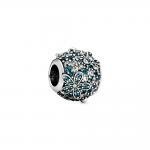 Pandora ékszer Zöld pávé százszorszép ezüst charm 798797C01