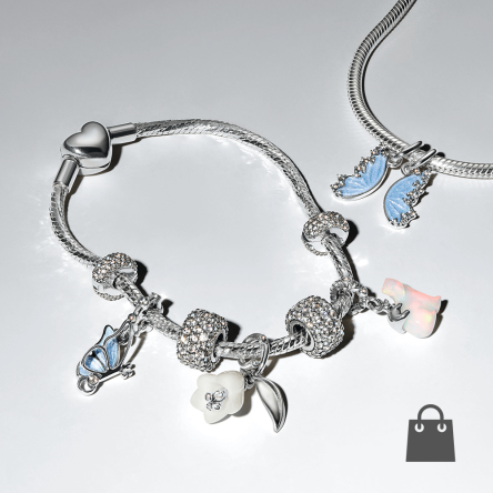 Pandora karkötő és nyaklánc – virágok, pillangók, kövek