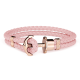Paul Hewitt Rózsaszín bőr karkötő rozé horoggal 