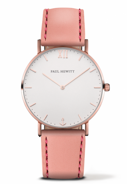 Paul Hewitt Sailor rozé fehér női óra rózsaszín bőr óraszíjjal PH-SA-R-ST-W-24S