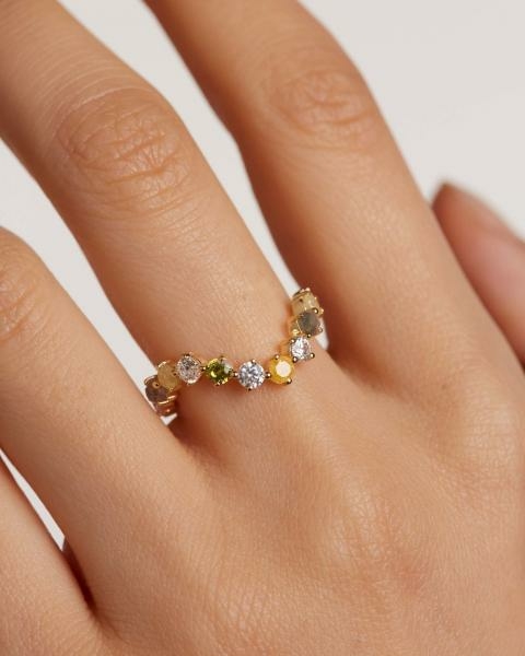 PD Paola April aranyozott ezüst gyűrű 