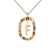 PD Paola Aranyozott ezüst nyaklánc F betűvel CO01-265-U