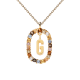 PD Paola Aranyozott ezüst nyaklánc G betűvel CO01-266-U