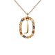 PD Paola Aranyozott ezüst nyaklánc J betűvel CO01-269-U