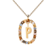 PD Paola Aranyozott ezüst nyaklánc P betűvel CO01-275-U