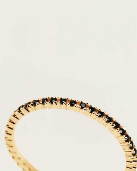 PD Paola Black essential aranyozott ezüst gyűrű 