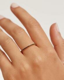 PD Paola Black essential aranyozott ezüst gyűrű 