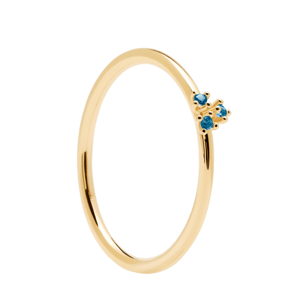 PD Paola Blossom daisy aranyozott ezüst gyűrű 