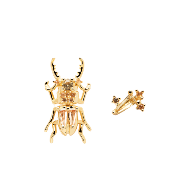 PD Paola Courage beetle aranyozott ezüst fülbevaló AR01-368-U
