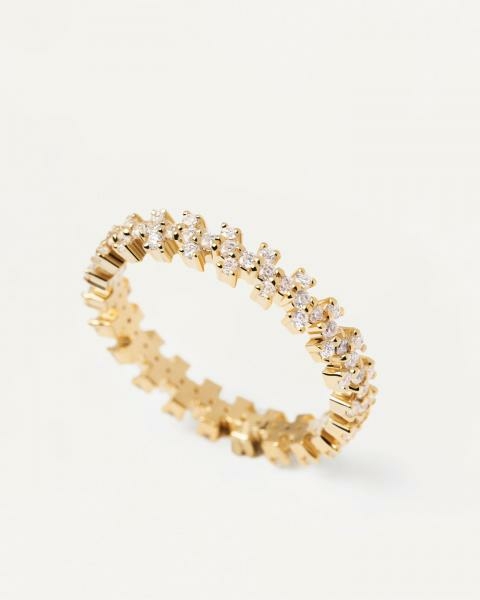 PD Paola Crown aranyozott ezüst gyűrű 