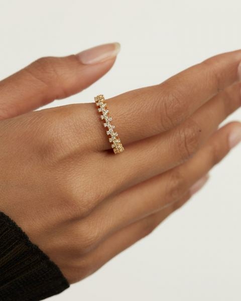 PD Paola Crown aranyozott ezüst gyűrű 