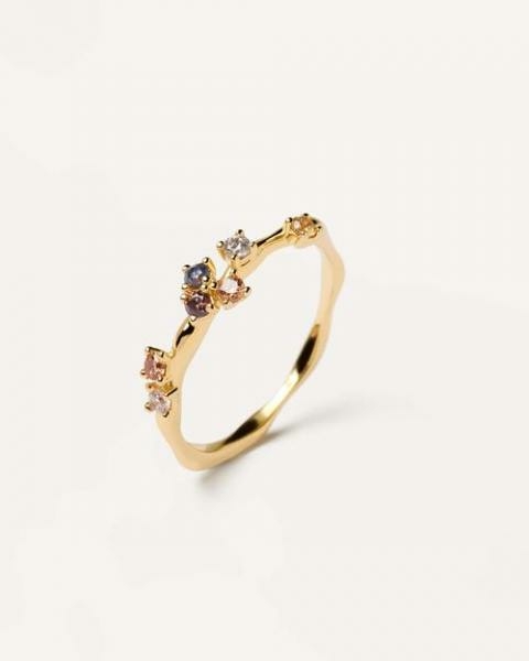 PD Paola Five aranyozott ezüst gyűrű 